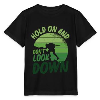 Ne regardez pas vers le bas le bloc, l’escalade. - T-shirt bio MINI CREATOR Stanley/Stella Enfant - noir - Devant - Mikhail (115cm)