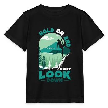 Ne regardez pas vers le bas le bloc, l’escalade. - T-shirt bio MINI CREATOR Stanley/Stella Enfant - noir - Devant - Mikhail (115cm)