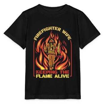 Volunteer Firefighter Firefighter - Stanley/Stella MINI CREATOR Kids’ T-Shirt - black - Front - Mikhail (115cm)
