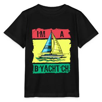 Seglen Segelboot Segler - Stanley/Stella Kinder T-Shirt MINI CREATOR  - Schwarz - Vorne - Mikhail (115cm)