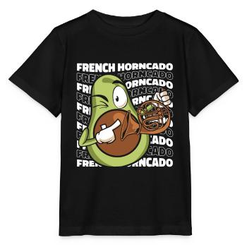 French Horn Horn player - Stanley/Stella MINI CREATOR Kids’ T-Shirt - black - Front - Mikhail (115cm)