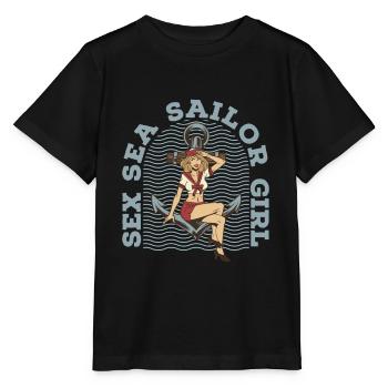 Seglen Segelboot Segler - Stanley/Stella Kinder T-Shirt MINI CREATOR  - Schwarz - Vorne - Mikhail (115cm)