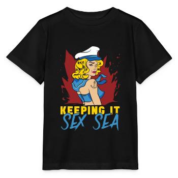Seglen Segelboot Segler - Stanley/Stella Kinder T-Shirt MINI CREATOR  - Schwarz - Vorne - Mikhail (115cm)