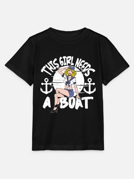 Seglen Segelboot Segler - Stanley/Stella Kinder T-Shirt MINI CREATOR - Schwarz