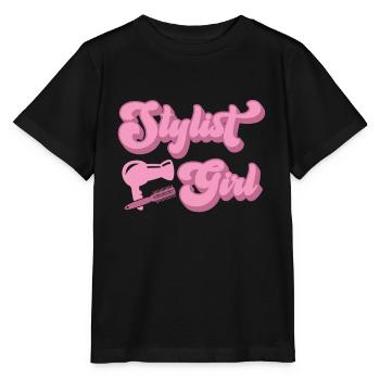 Hairdresser Hairdresser Hair Hairstyle Hair Stylist - Stanley/Stella MINI CREATOR Kids’ T-Shirt - black - Front - Mikhail (115cm)