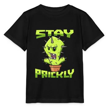 Cactus arbuste Cactus piquant jardinier de jardin - T-shirt bio MINI CREATOR Stanley/Stella Enfant - noir - Devant - Mikhail (115cm)