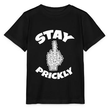 Cactus arbuste Cactus piquant jardinier de jardin - T-shirt bio MINI CREATOR Stanley/Stella Enfant - noir - Devant - Mikhail (115cm)