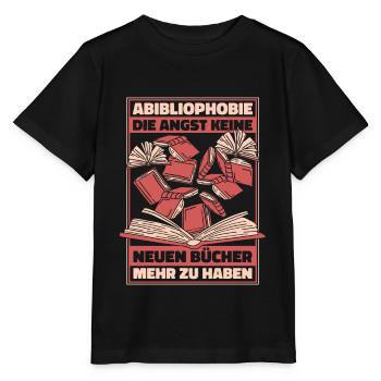 Bookworm Bookworm Book Reading - Stanley/Stella MINI CREATOR Kids’ T-Shirt - black - Front - Mikhail (115cm)