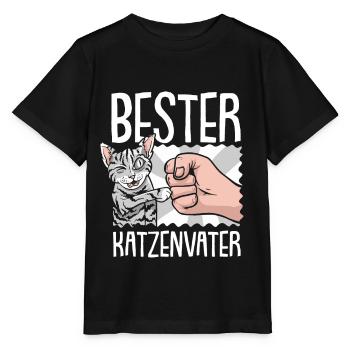 Location de chat Chat Domestique Cat - T-shirt bio MINI CREATOR Stanley/Stella Enfant - noir - Devant - Mikhail (115cm)