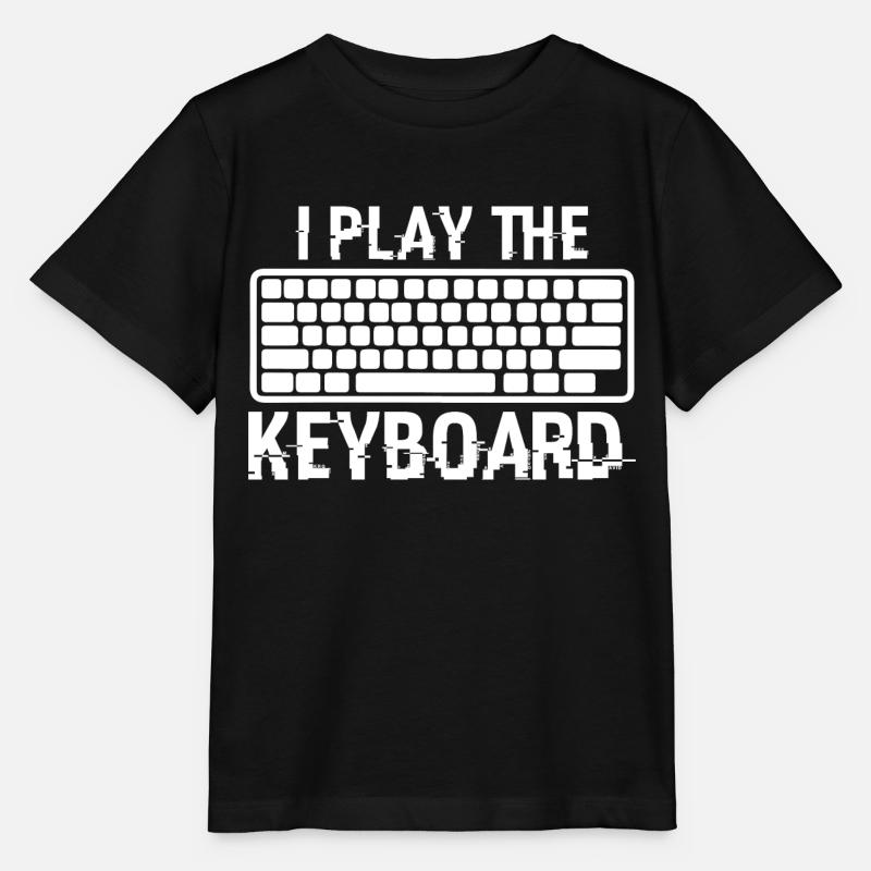 Ich spiele das Keyboard-Geschenk für Programmier-Liebhaber-Gamer - Stanley/Stella Kinder T-Shirt MINI CREATOR - Schwarz
