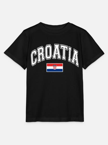 Kroatien Croatia Flagge - Stanley/Stella Kinder T-Shirt MINI CREATOR - Schwarz
