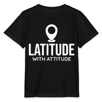 Latitude Attitude Pin Location GIS Analyst - Stanley/Stella MINI CREATOR Kids’ T-Shirt - black - Front - Mikhail (115cm)
