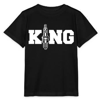 Spark plug King - car motorcycle repair-King - Stanley/Stella MINI CREATOR Kids’ T-Shirt - black - Front - Mikhail (115cm)