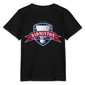 Federball - Badminton - Stanley/Stella Kinder T-Shirt MINI CREATOR  - Schwarz - Vorne - Mikhail (115cm)