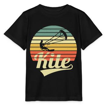 Kite Surfer Vintage Kitesurfing Kitesurfer Kiter - Stanley/Stella MINI CREATOR Kids’ T-Shirt - black - Front - Mikhail (115cm)