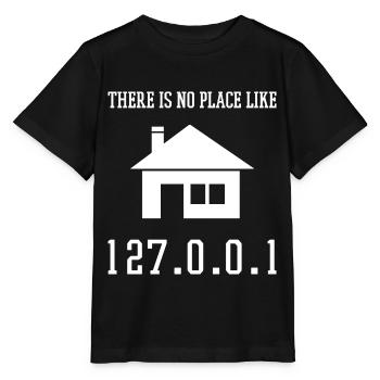 Programmierung Es gibt keinen Ort wie 127.0.0.1 - Stanley/Stella Kinder T-Shirt MINI CREATOR  - Schwarz - Vorne - Mikhail (115cm)