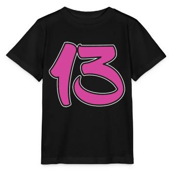 nombre 13 ans âge montrer fière fille - T-shirt bio MINI CREATOR Stanley/Stella Enfant - noir - Devant - Mikhail (115cm)