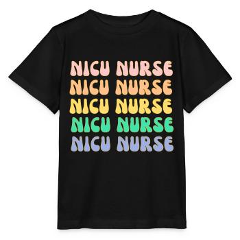 infirmière à l’USIN. - T-shirt bio MINI CREATOR Stanley/Stella Enfant - noir - Devant - Mikhail (115cm)