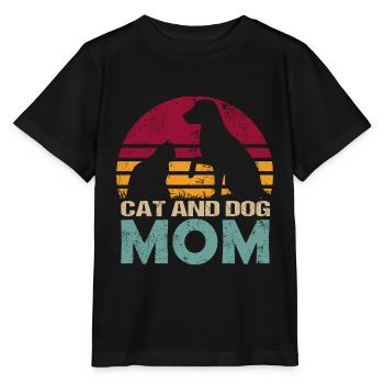Chat && Chien Maman Maman Vintage - T-shirt bio MINI CREATOR Stanley/Stella Enfant - noir - Devant - Mikhail (115cm)