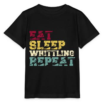 Whittling Holzschnitzer Holz Schnitzen Spruch - Stanley/Stella Kinder T-Shirt MINI CREATOR  - Schwarz - Vorne - Mikhail (115cm)