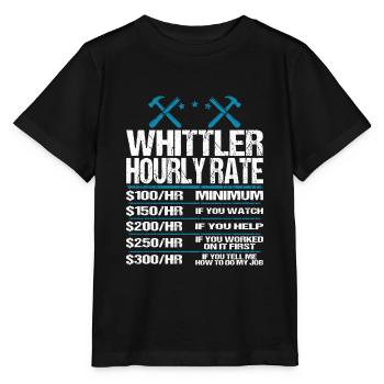 Whittling Holzschnitzer Holz Schnitzen Spruch - Stanley/Stella Kinder T-Shirt MINI CREATOR  - Schwarz - Vorne - Mikhail (115cm)