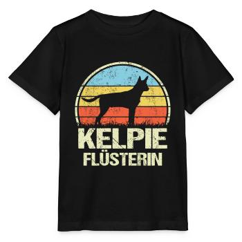Australian Kelpie Mama Flüsterin - Stanley/Stella Kinder T-Shirt MINI CREATOR  - Schwarz - Vorne - Mikhail (115cm)