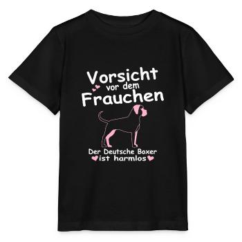 Deutscher German Boxer Hunde Mama Frauchen Spruch - Stanley/Stella Kinder T-Shirt MINI CREATOR  - Schwarz - Vorne - Mikhail (115cm)