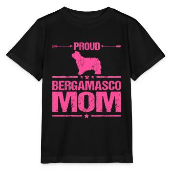 Bergame Chien de berger Maman Mama Maîtresse Rose - T-shirt bio MINI CREATOR Stanley/Stella Enfant - noir - Devant - Mikhail (115cm)