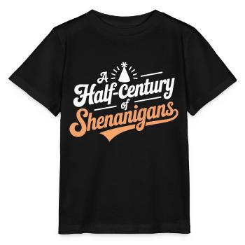 demi-siècle manigances chapeau de fête anniversaire - T-shirt bio MINI CREATOR Stanley/Stella Enfant - noir - Devant - Mikhail (115cm)