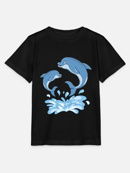 Delfine Tümmler Meer - Stanley/Stella Kinder T-Shirt MINI CREATOR - Schwarz