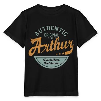 Arthur Name Gift Personalized Arthur Tshirt - Stanley/Stella MINI CREATOR Kids’ T-Shirt - black - Front - Mikhail (115cm)