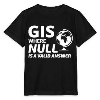 Geospatial Null Value Cartography GIS Humor - Stanley/Stella MINI CREATOR Kids’ T-Shirt - black - Front - Mikhail (115cm)