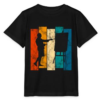 Kunst Retro Künstler Künstlerin Malerei Malerin - Stanley/Stella Kinder T-Shirt MINI CREATOR  - Schwarz - Vorne - Mikhail (115cm)