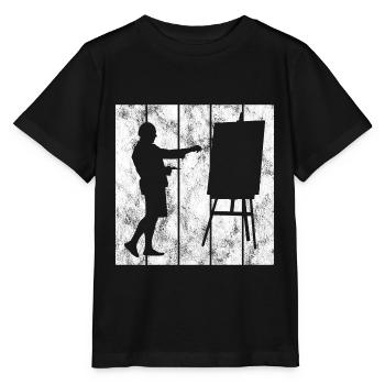 artiste rétro peinture artiste artiste peintre - T-shirt bio MINI CREATOR Stanley/Stella Enfant - noir - Devant - Mikhail (115cm)