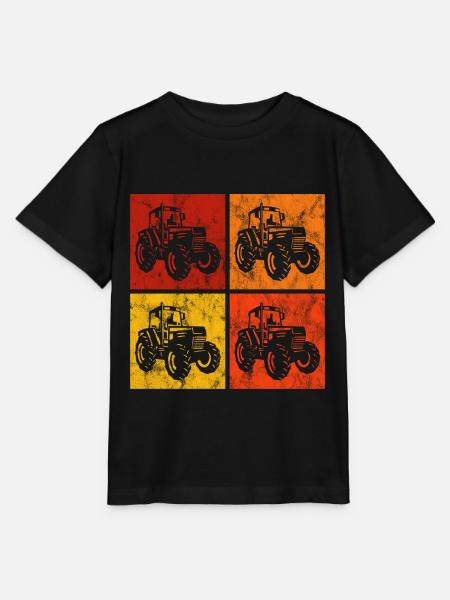 Bauer Traktor Retro Bauernhof Traktoren Trecker - T-shirt MINI CREATOR barn från Stanley/Stella - svart