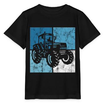 Tracteurs tracteurs ferme rétro tracteurs tracteurs - T-shirt bio MINI CREATOR Stanley/Stella Enfant - noir - Devant - Mikhail (115cm)