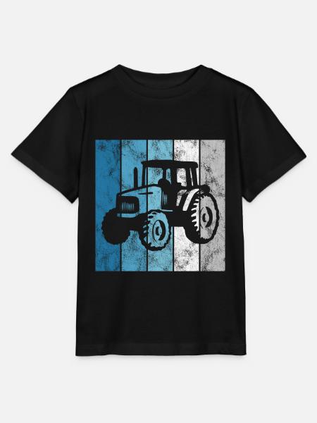 Traktoren Trecker Bauer Retro Traktor Bauernhof - Stanley/Stella Kinder T-Shirt MINI CREATOR - Schwarz