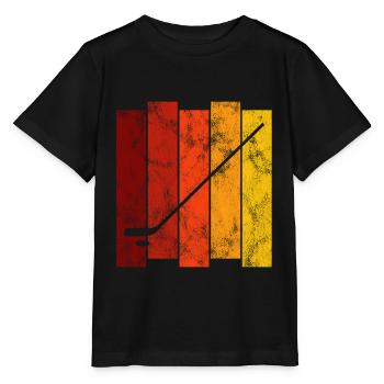 Ice Hockey Ice Hockey Retro Skates Puck Ice - Stanley/Stella MINI CREATOR Kids’ T-Shirt - black - Front - Mikhail (115cm)