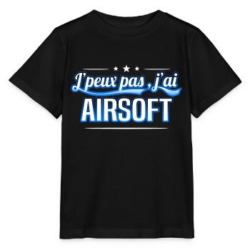 Airsoft - j'peux pas , j'ai Airsoft - T-shirt bio MINI CREATOR Stanley/Stella Enfant - noir - Devant - Mikhail (115cm)