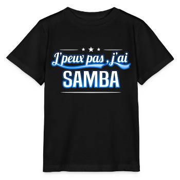 Samba - j'peux pas , j'ai Samba - T-shirt bio MINI CREATOR Stanley/Stella Enfant - noir - Devant - Mikhail (115cm)