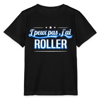 Roller - j'peux pas , j'ai Roller - T-shirt bio MINI CREATOR Stanley/Stella Enfant - noir - Devant - Mikhail (115cm)