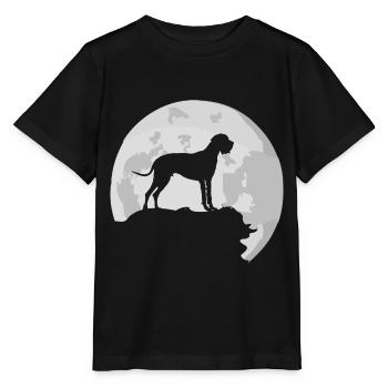 Silhouette de la Lune des Grands Danois - T-shirt bio MINI CREATOR Stanley/Stella Enfant - noir - Devant - Mikhail (115cm)