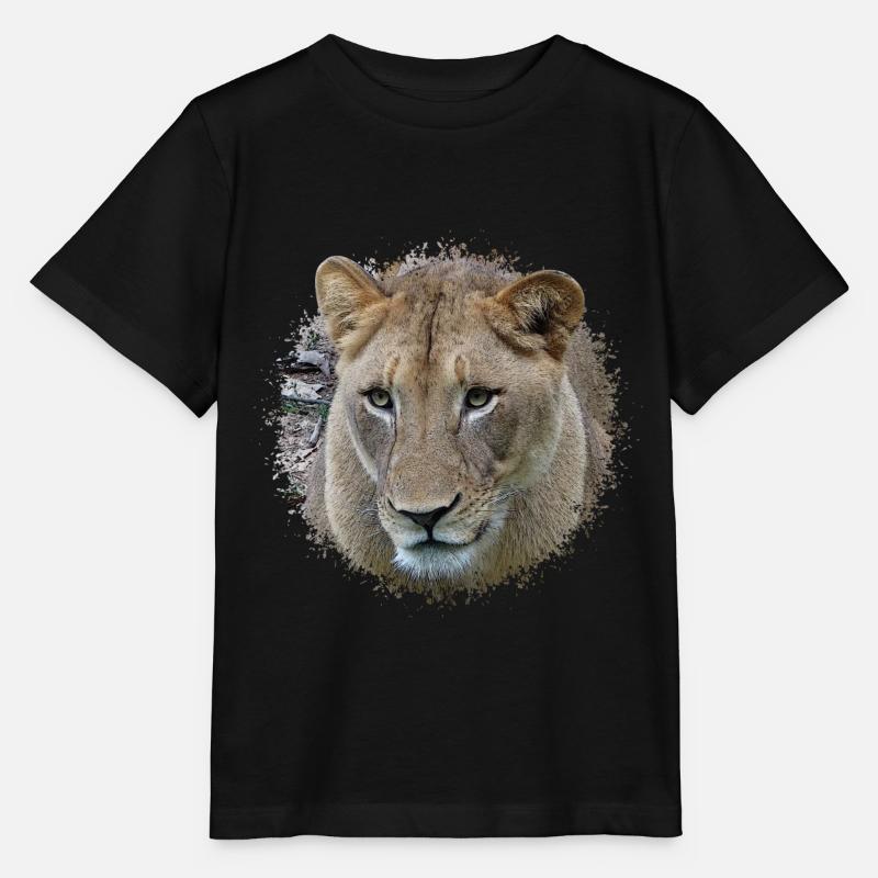 lioness - Stanley/Stella MINI CREATOR Kids’ T-Shirt - black