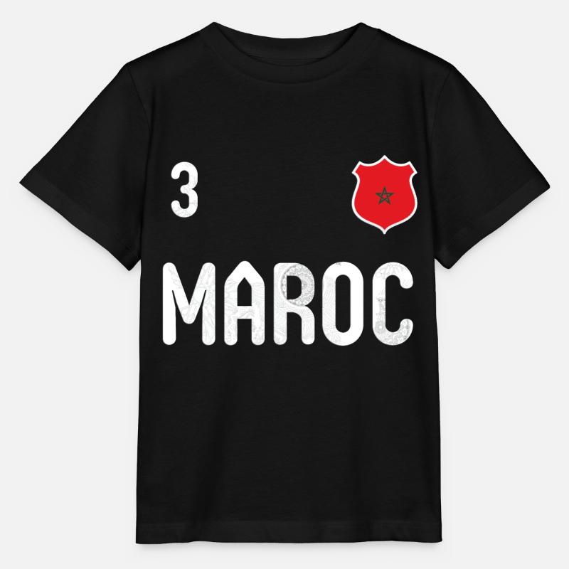 Teeshirt Maroc avec le numéro 3 - T-shirt bio MINI CREATOR Stanley/Stella Enfant - noir