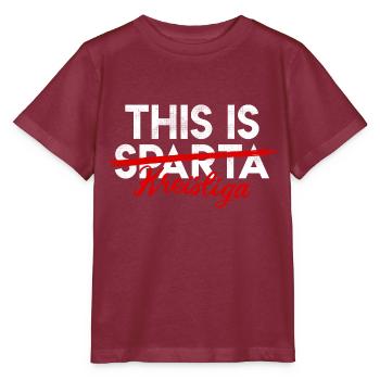 Kreisliga Spruch Fußball Sparta Soccer lustig - Stanley/Stella Kinder T-Shirt MINI CREATOR  - Burgunderrot - Vorne - Kain (125cm)