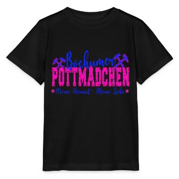 Bochumer Pottmädchen Ruhrpott Bochum - Stanley/Stella Kinder T-Shirt MINI CREATOR  - Schwarz - Vorne - Mikhail (115cm)