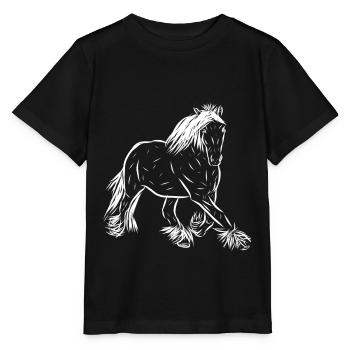 Pferde - Stanley/Stella Kinder T-Shirt MINI CREATOR  - Schwarz - Vorne - Mikhail (115cm)