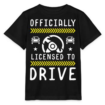 L’auto-école a réussi les automobilistes - T-shirt bio MINI CREATOR Stanley/Stella Enfant - noir - Devant - Mikhail (115cm)