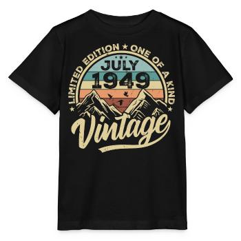Né en juillet 1949 Né en juillet 1949 Né en juillet 1949 - T-shirt bio MINI CREATOR Stanley/Stella Enfant - noir - Devant - Mikhail (115cm)