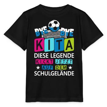 Einschulung Schulkind Kindergarten Kita Geschenk - Stanley/Stella Kinder T-Shirt MINI CREATOR  - Schwarz - Vorne - Mikhail (115cm)